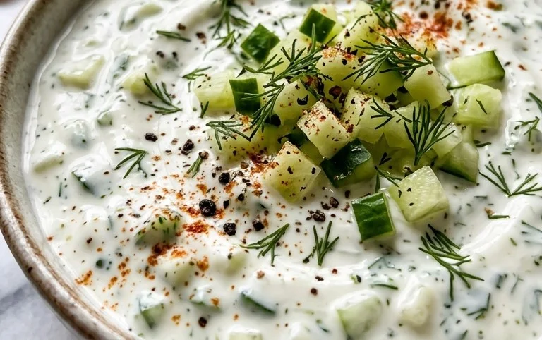 Cucumber Dip with Sour Cream and Dill