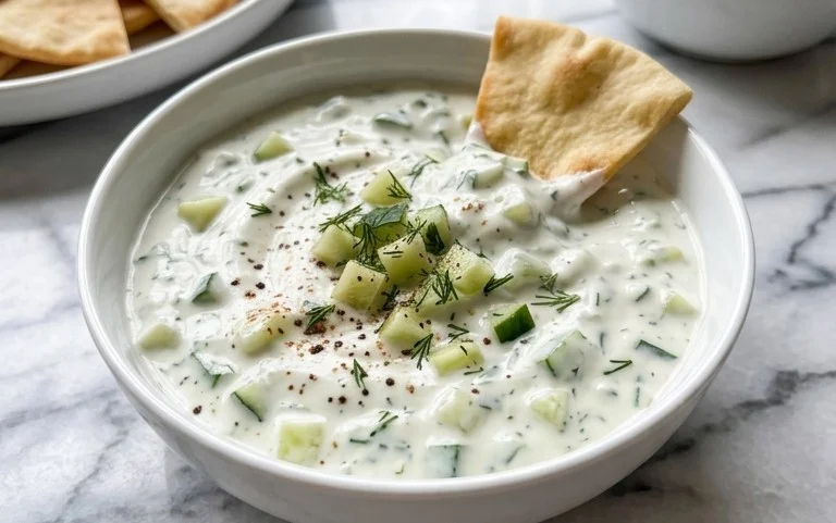 Cucumber Dip with Sour Cream and Dill