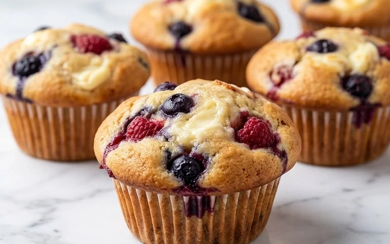Berry Cream Cheese Muffins