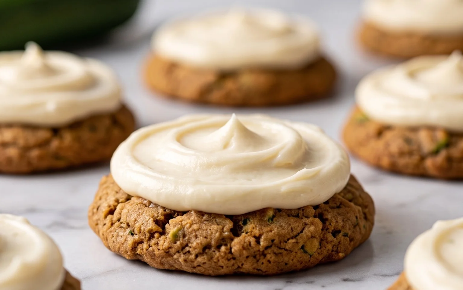 Zucchini Cookies with Cream Cheese Frosting