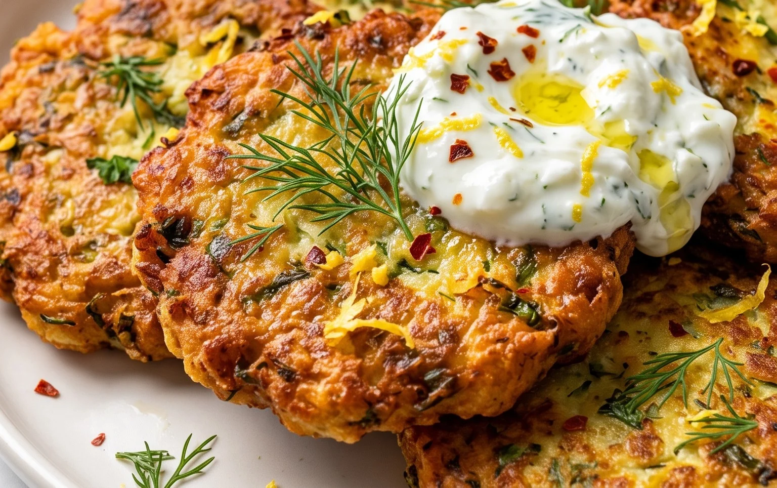 Kolokithokeftedes (Greek Zucchini Fritters)