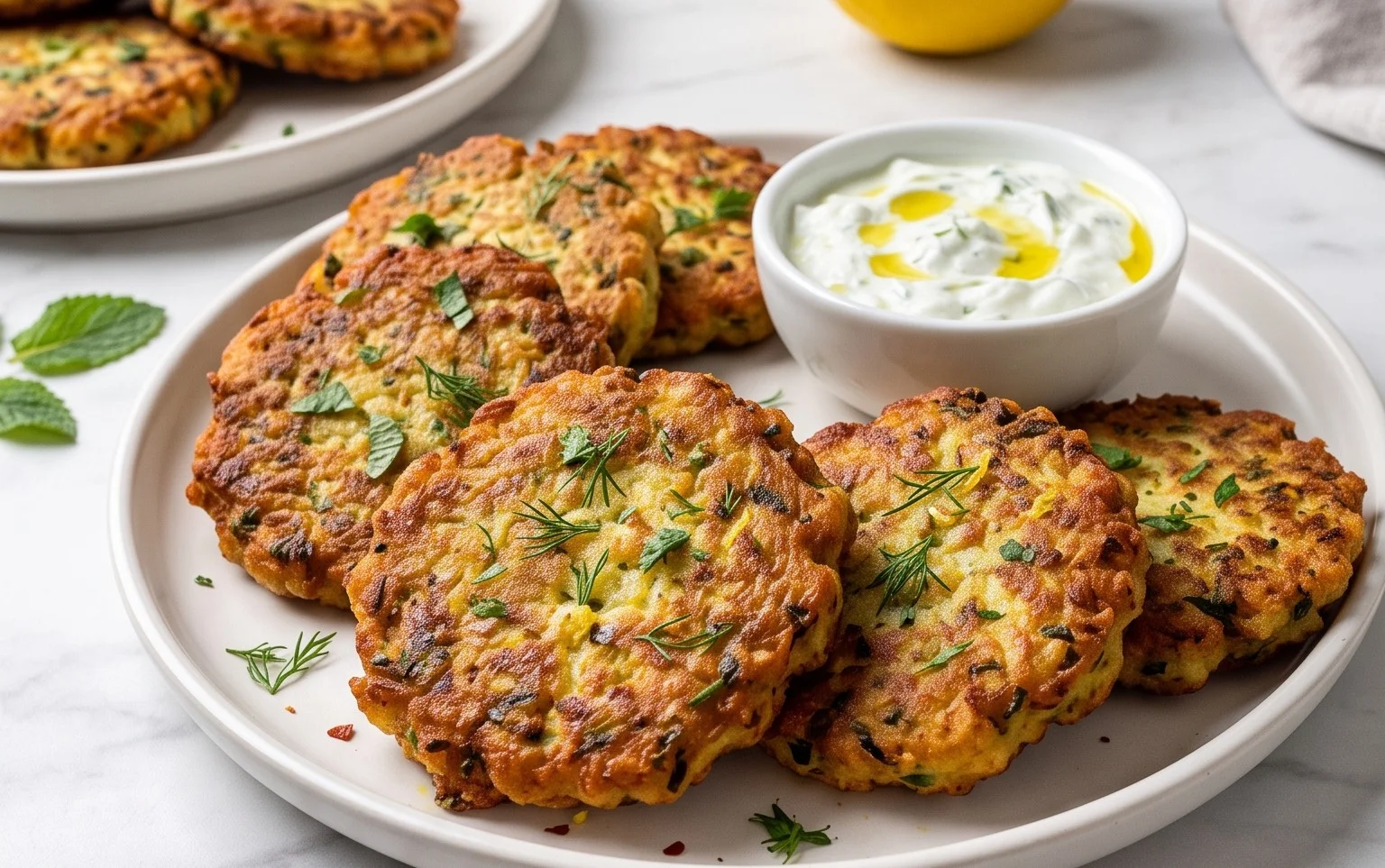 Kolokithokeftedes (Greek Zucchini Fritters)