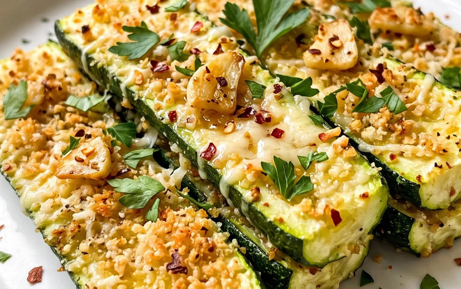 Irresistibly Crunchy Garlic Parmesan Roasted Zucchini