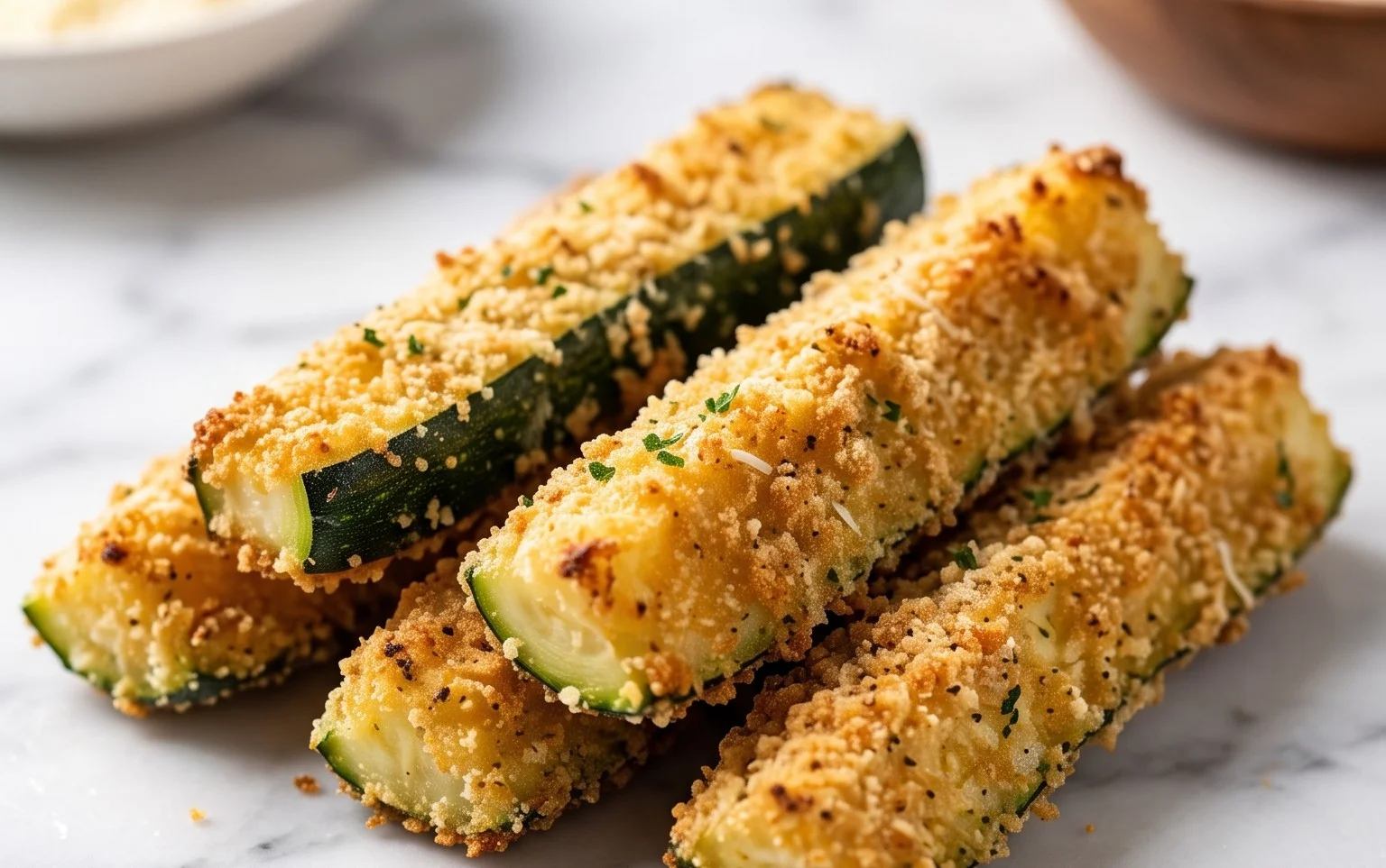 Parmesan Crusted Zucchini Sticks